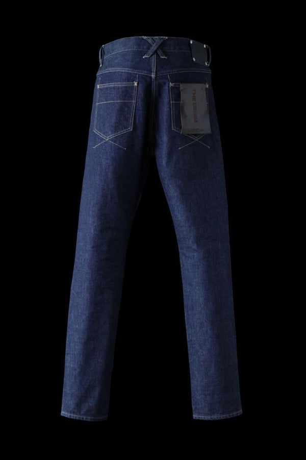 THE DENIM STRETCH SELVEDGE DENIM SEMI-SARROUEL PANTS "ONEWASH.INDIGO"