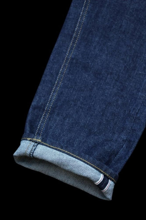 THE DENIM STRETCH SELVEDGE DENIM SEMI-SARROUEL PANTS "ONEWASH.INDIGO"