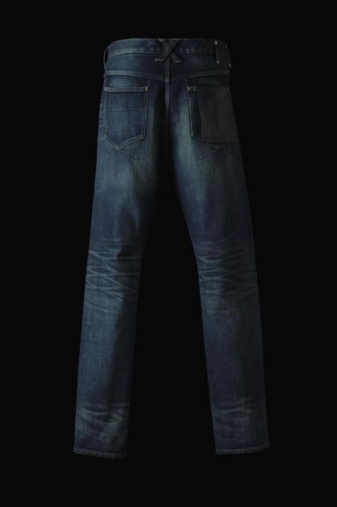 THE DENIM STRETCH SELVEDGE DENIM SEMI-SARROUEL PANTS 