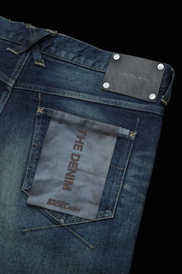 THE DENIM STRETCH SELVEDGE DENIM SEMI-SARROUEL PANTS "DARK.INDIGO"