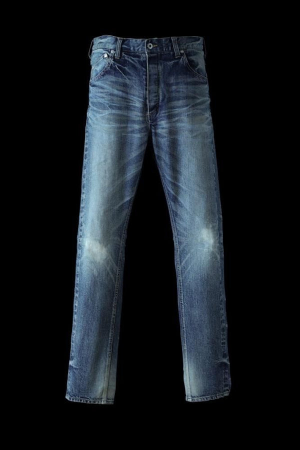THE DENIM STRETCH SELVEDGE DENIM SEMI-SARROUEL PANTS "LIGHT.INDIGO"