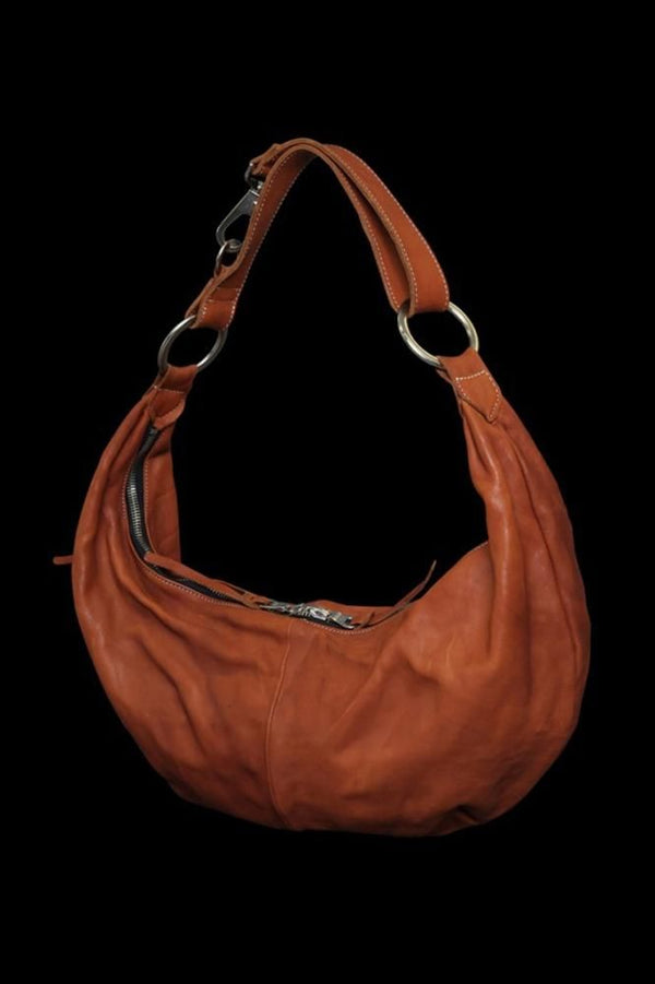 DOUBLE SHOULDER GARMENT-DYED SHOULDER BAG