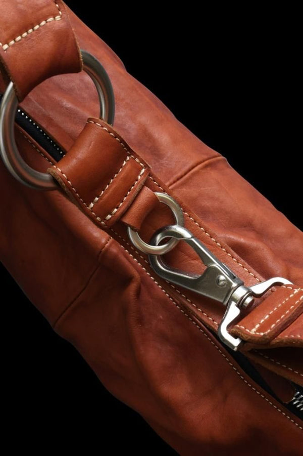 DOUBLE SHOULDER GARMENT-DYED SHOULDER BAG