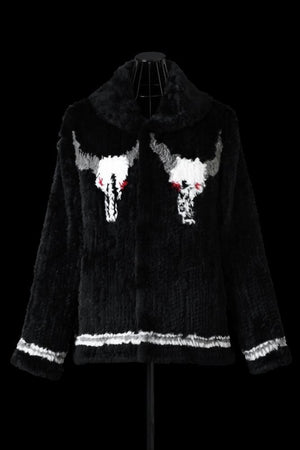 RABBIT FUR KNIT JACKET
