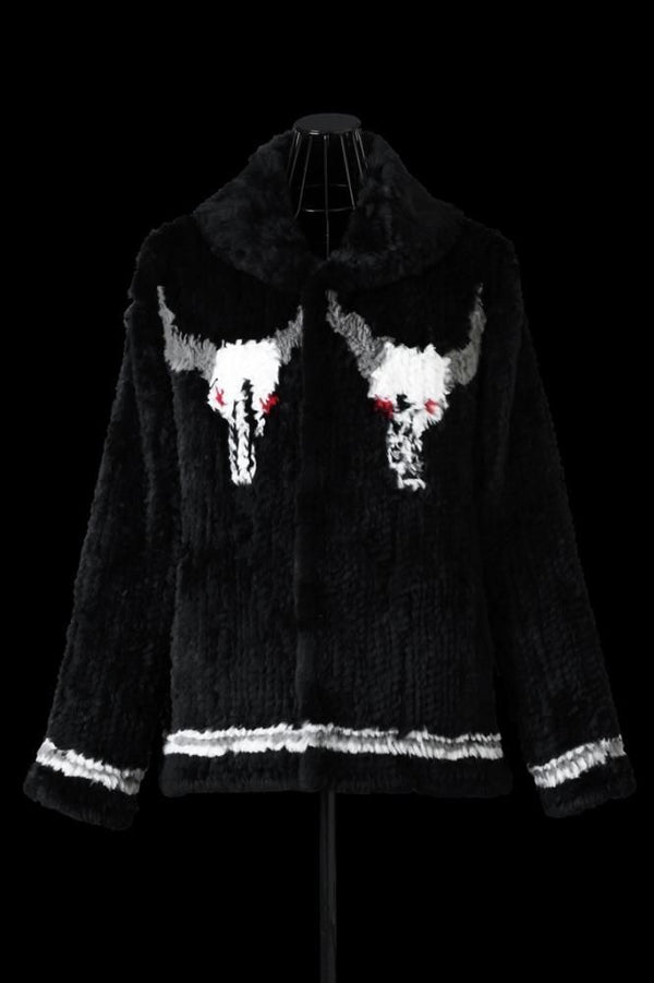 RABBIT FUR KNIT JACKET