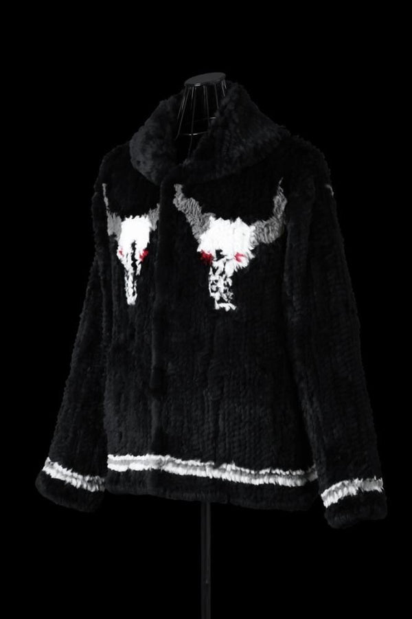 RABBIT FUR KNIT JACKET