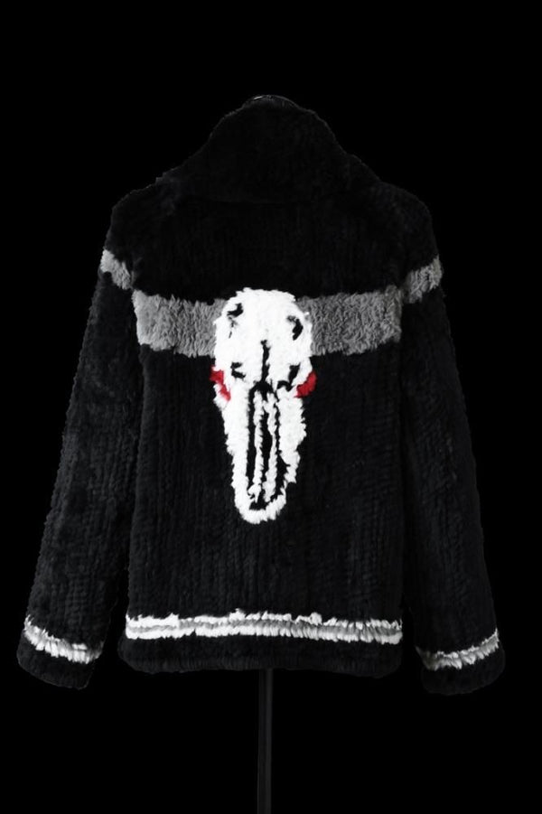 RABBIT FUR KNIT JACKET