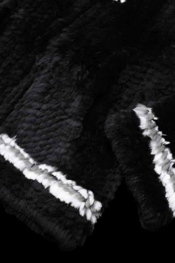 RABBIT FUR KNIT JACKET