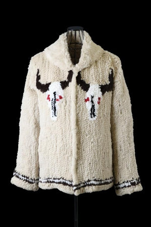 RABBIT FUR KNIT JACKET