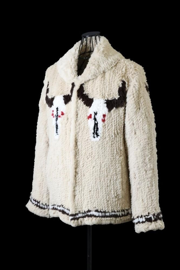 RABBIT FUR KNIT JACKET