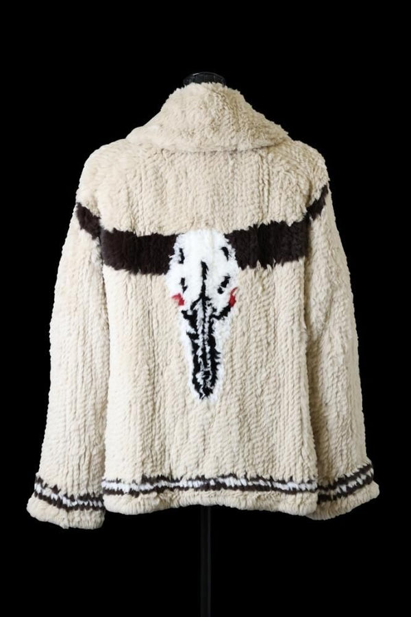 RABBIT FUR KNIT JACKET