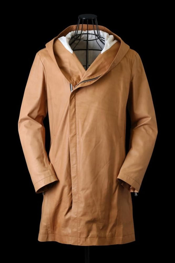 MONOCHROME LUXURY STEER 0.6mm HOODED COAT