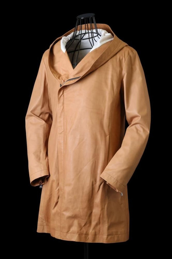MONOCHROME LUXURY STEER 0.6mm HOODED COAT