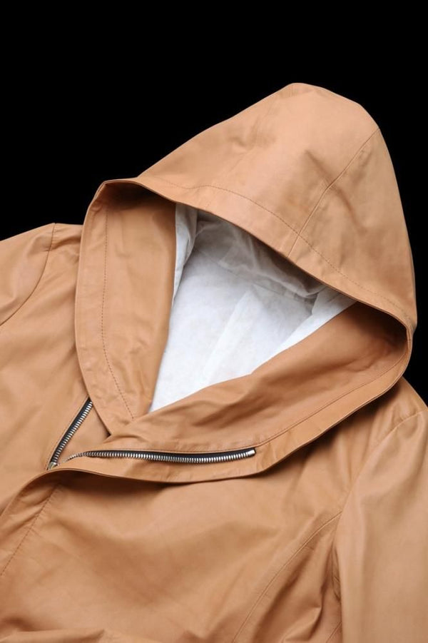 MONOCHROME LUXURY STEER 0.6mm HOODED COAT