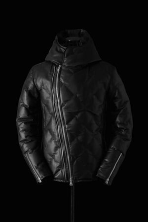 JAPAN STEER 0.6mm STITCH “POLISH WHITE GOOSE DOWN HOODED BLOUSON W