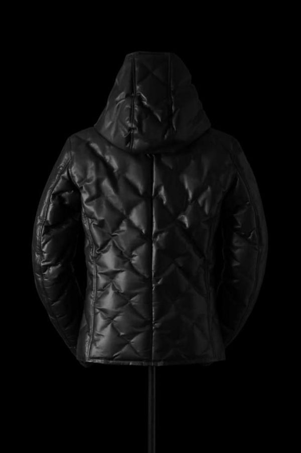 JAPAN STEER 0.6mm STITCH “POLISH WHITE GOOSE DOWN HOODED BLOUSON W