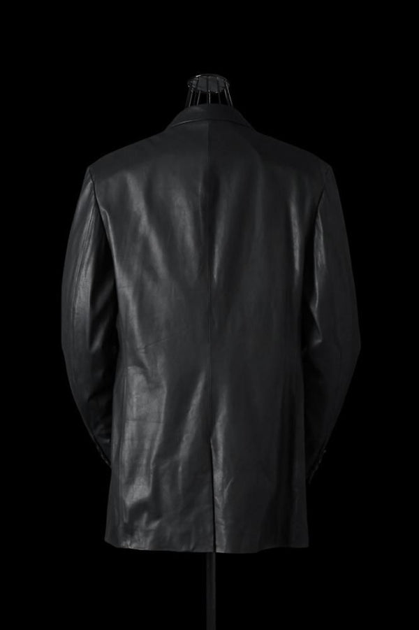 XX Yohji Yamamoto MONOCHROME LUXURY STEER “GARMENT-WASH” SUIT JACKET WITH TAB DETAILS