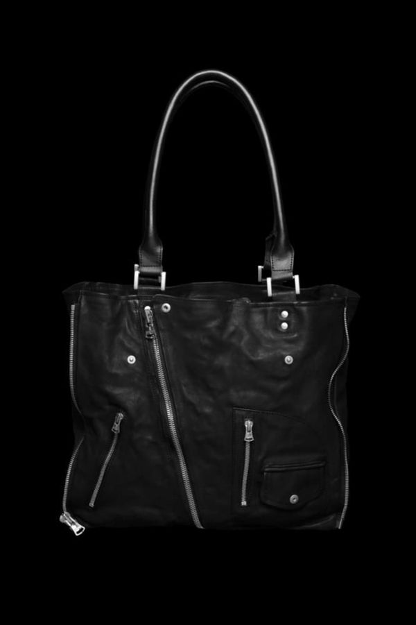 JAPAN CALF GARMENT-WASH RIDERS TOTE-BAG