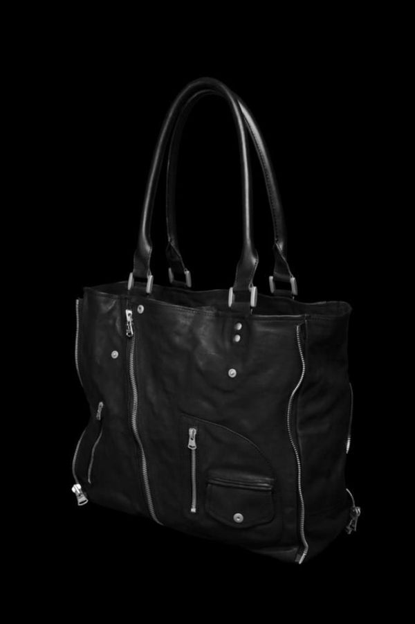 JAPAN CALF GARMENT-WASH RIDERS TOTE-BAG