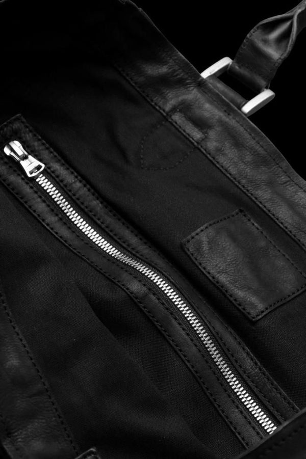 JAPAN CALF GARMENT-WASH RIDERS TOTE-BAG