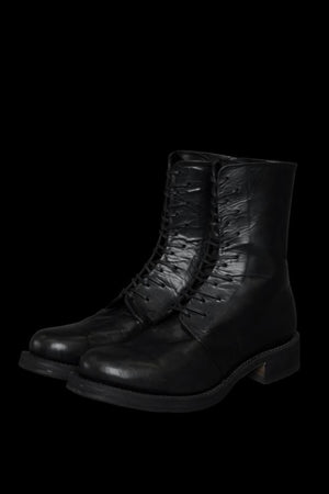 OILED HORSE SIDEZIP LACE-UP BOOTS
