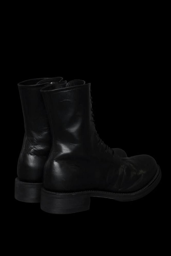 OILED HORSE SIDEZIP LACE-UP BOOTS