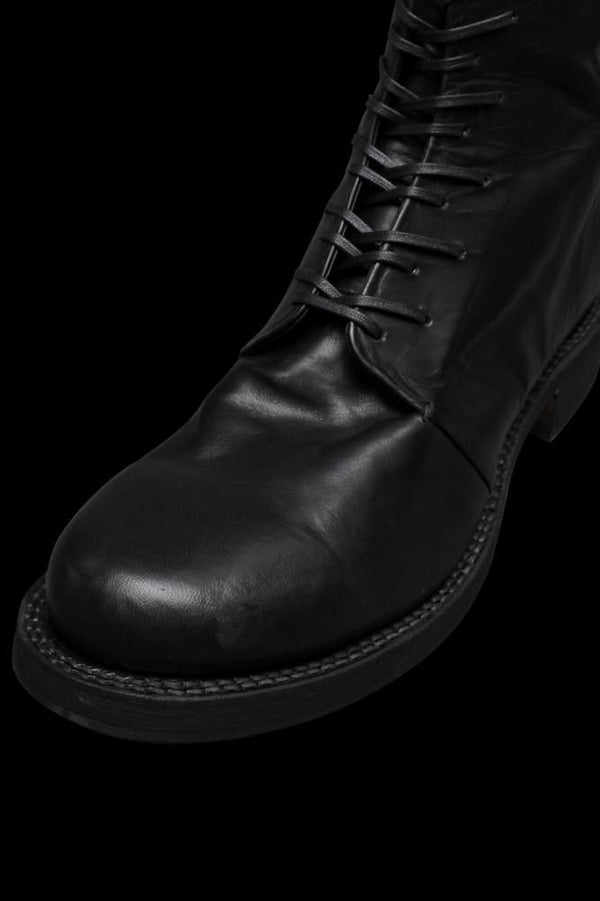 OILED HORSE SIDEZIP LACE-UP BOOTS