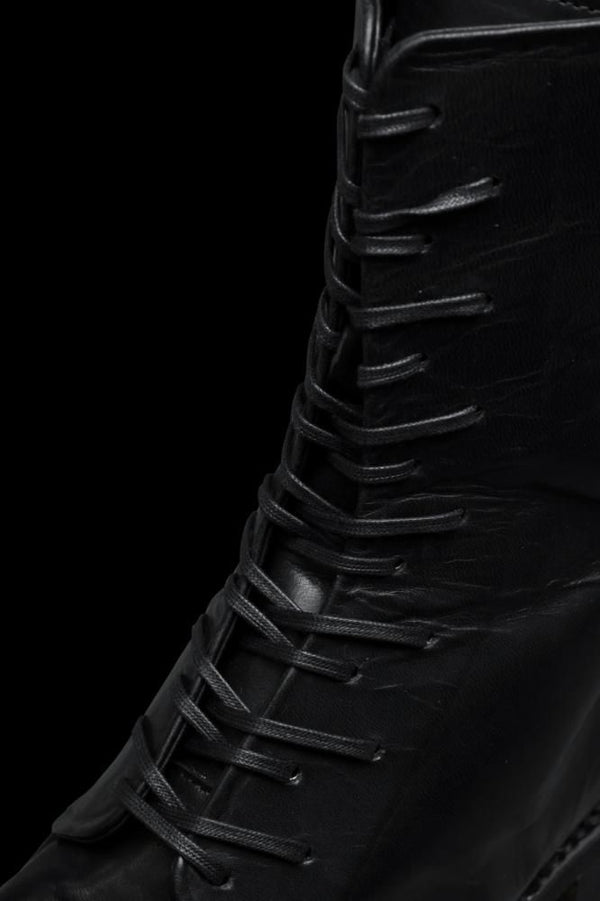 OILED HORSE SIDEZIP LACE-UP BOOTS