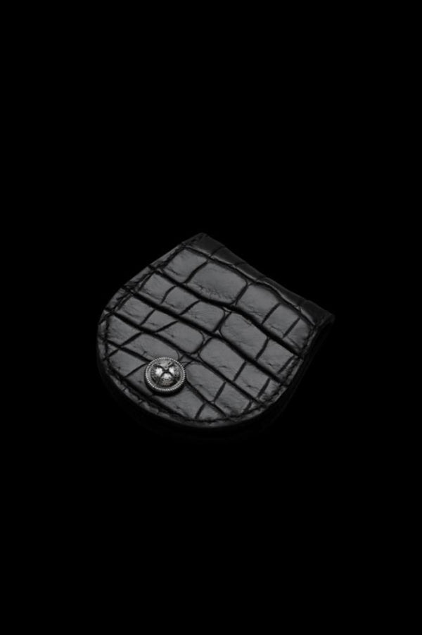 THE LINE CROCODILE+SILVER 925 BUTTON COIN PURSE