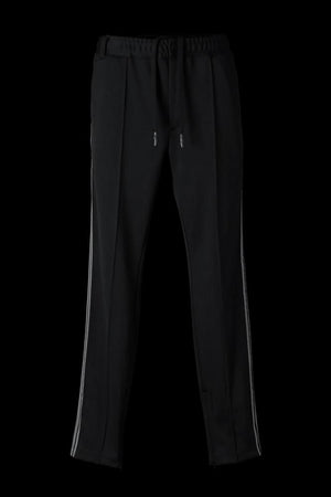 POLYESTER-JERSEY SLIM ZIPPED TRACK PANTS