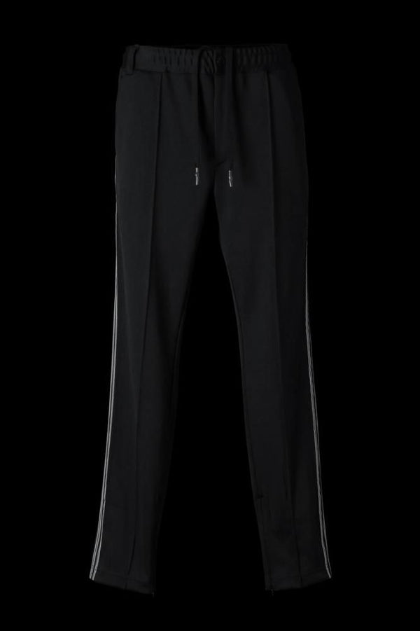 POLYESTER-JERSEY SLIM ZIPPED TRACK PANTS