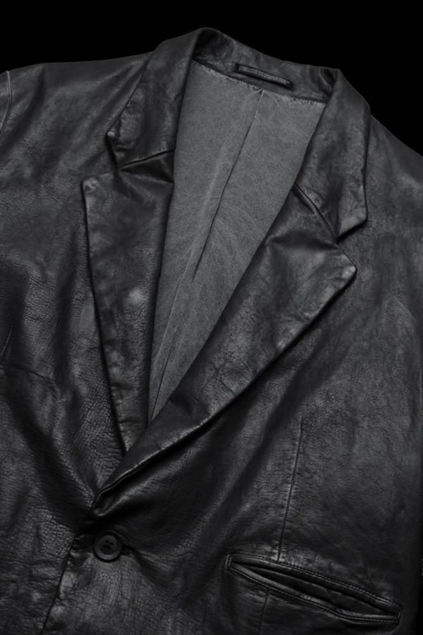 XX Yohji Yamamoto JAPAN STEER WHITE+MIMOSA/TANNED “GARMENT-DYED” 2BS PIPING JKT