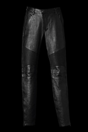 VINTAGE TANNED GOATSKIN “SHRINK” BIKER PANTS