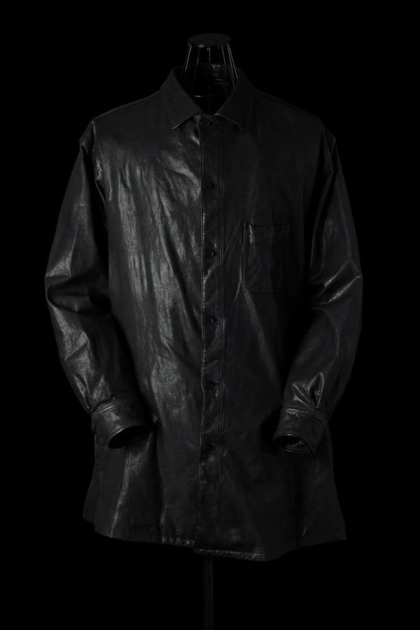 XX Yohji Yamamoto JAPAN STEER WHITE+MIMOSA/TANNED “GARMENT-DYED” SHIRT BLOUSON