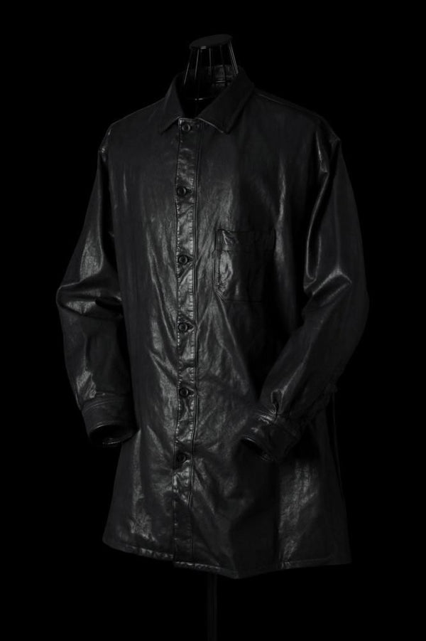 XX Yohji Yamamoto JAPAN STEER WHITE+MIMOSA/TANNED “GARMENT-DYED” SHIRT BLOUSON