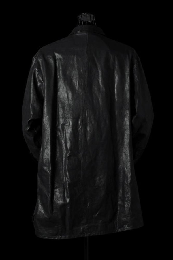 XX Yohji Yamamoto JAPAN STEER WHITE+MIMOSA/TANNED “GARMENT-DYED” SHIRT BLOUSON