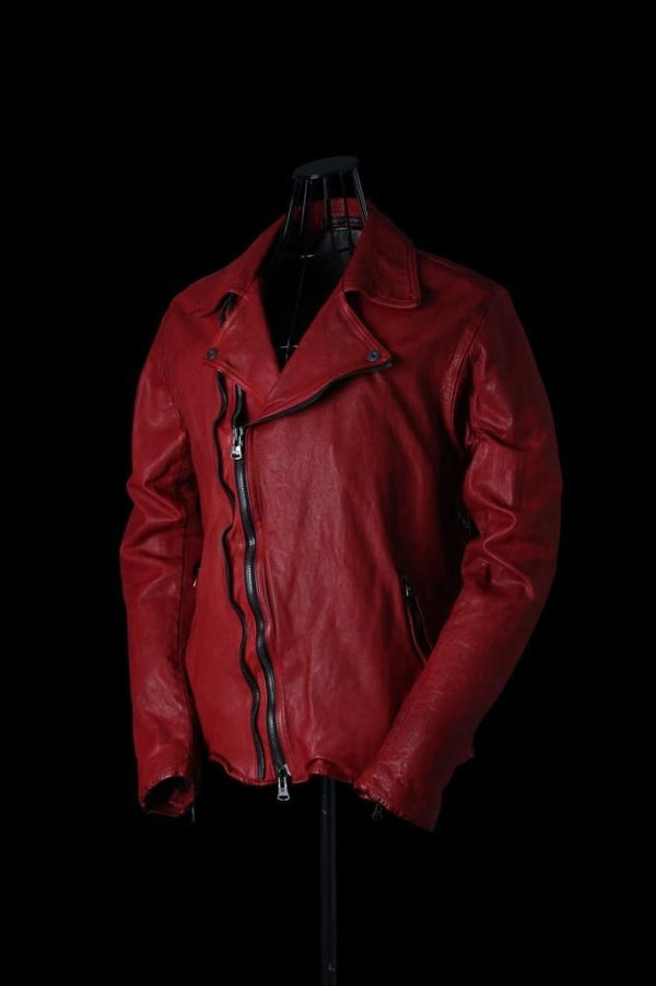 XX Yohji Yamamoto JAPAN CALF WET WHITE “GARMENT-DYED” DOUBLE RIDERS