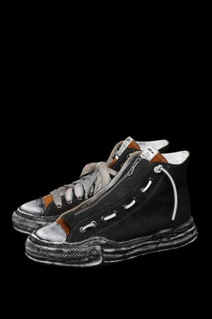 XX Maison MIHARA YASUHIRO “PETERSON” OG SOLE STEER SUEDE GARMENT-DYED HIGH-TOP SNEAKER