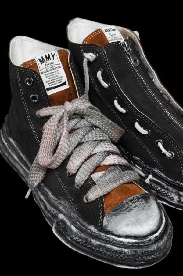 XX Maison MIHARA YASUHIRO “PETERSON” OG SOLE STEER SUEDE GARMENT-DYED HIGH-TOP SNEAKER