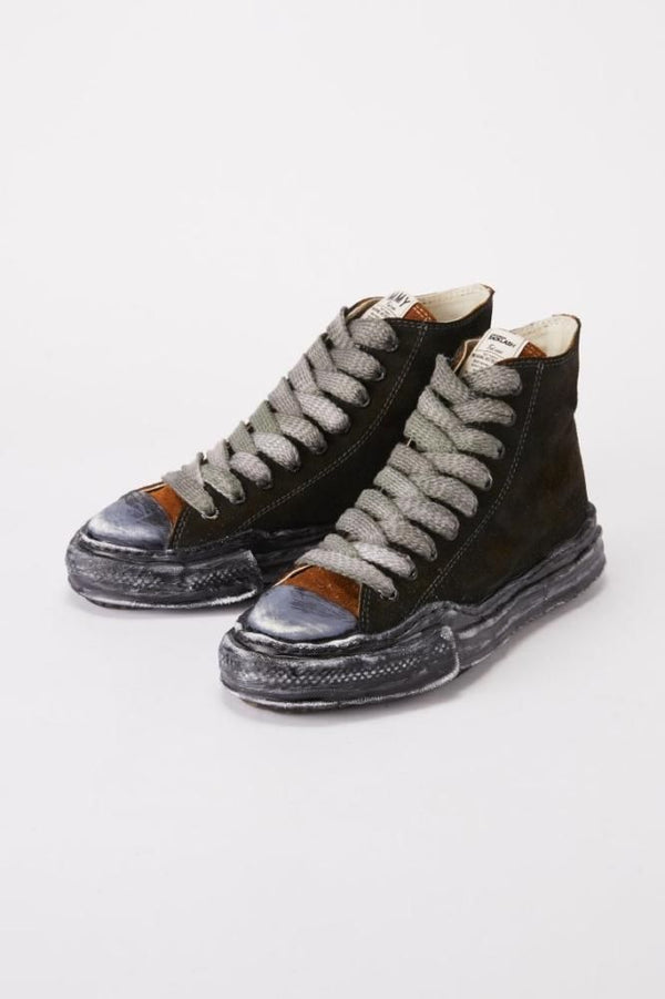 XX Maison MIHARA YASUHIRO “PETERSON” OG SOLE STEER SUEDE GARMENT-DYED HIGH-TOP SNEAKER