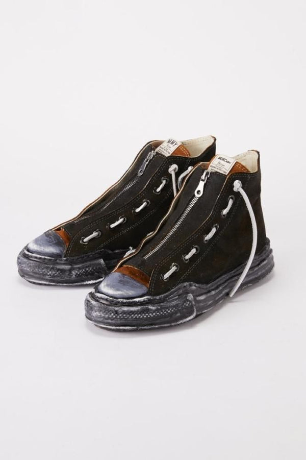XX Maison MIHARA YASUHIRO “PETERSON” OG SOLE STEER SUEDE GARMENT-DYED HIGH-TOP SNEAKER