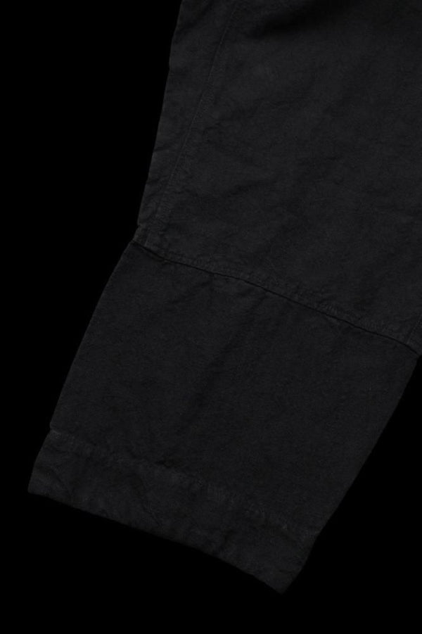 LINEN CANVAS “GARMENT-DYED” KNOT WAIST WIDE PANTS