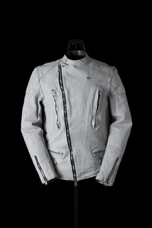 JAPAN CALF NATURAL DYED “GARMENT-WASH” SEMI-DOUBLE RIDERS