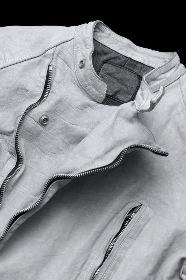JAPAN CALF NATURAL DYED “GARMENT-WASH” SEMI-DOUBLE RIDERS