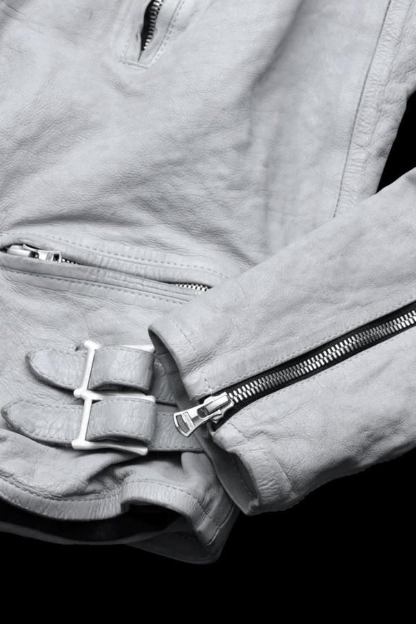 JAPAN CALF NATURAL DYED “GARMENT-WASH” SEMI-DOUBLE RIDERS