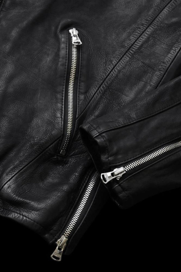 JAPAN CALF NATURAL DYED “GARMENT-WASH” SINGLE RIDERS