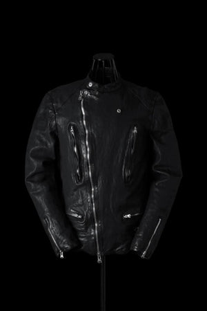 JAPAN CALF NATURAL DYED “GARMENT-WASH” SEMI-DOUBLE RIDERS