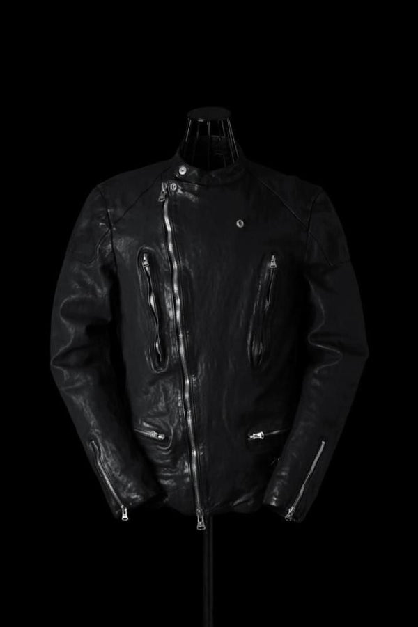 JAPAN CALF NATURAL DYED “GARMENT-WASH” SEMI-DOUBLE RIDERS