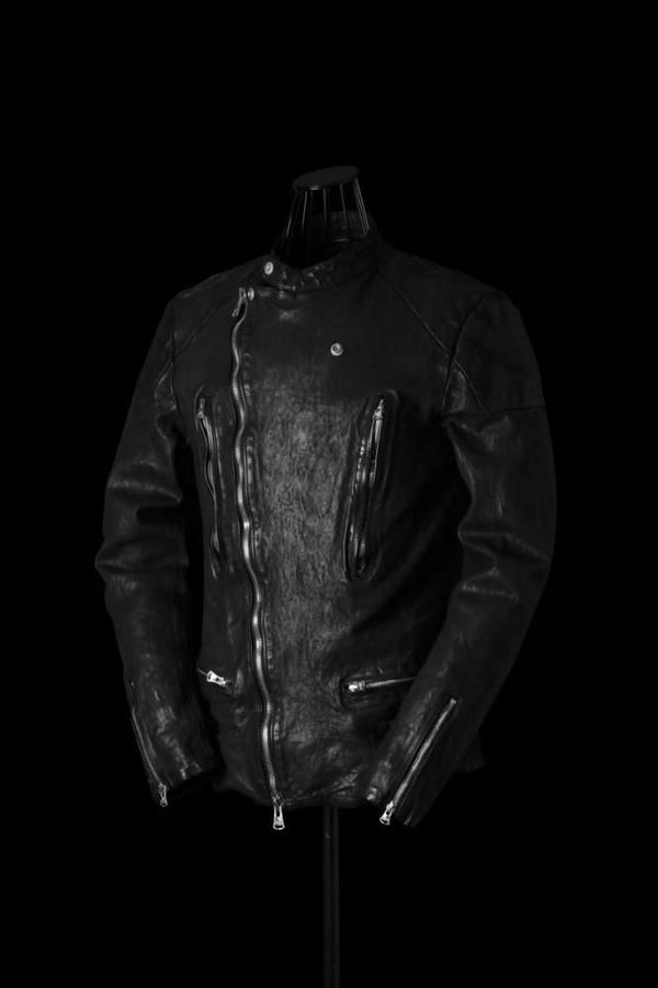 JAPAN CALF NATURAL DYED “GARMENT-WASH” SEMI-DOUBLE RIDERS
