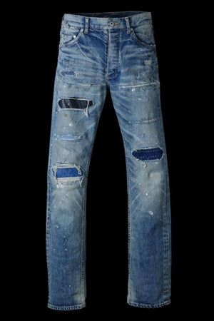 xx KOSUKE MATSUI THE DENIM STRETCH SELVEDGE DENIM STRAIGHT PANTS "LIGHT.INDIGO"